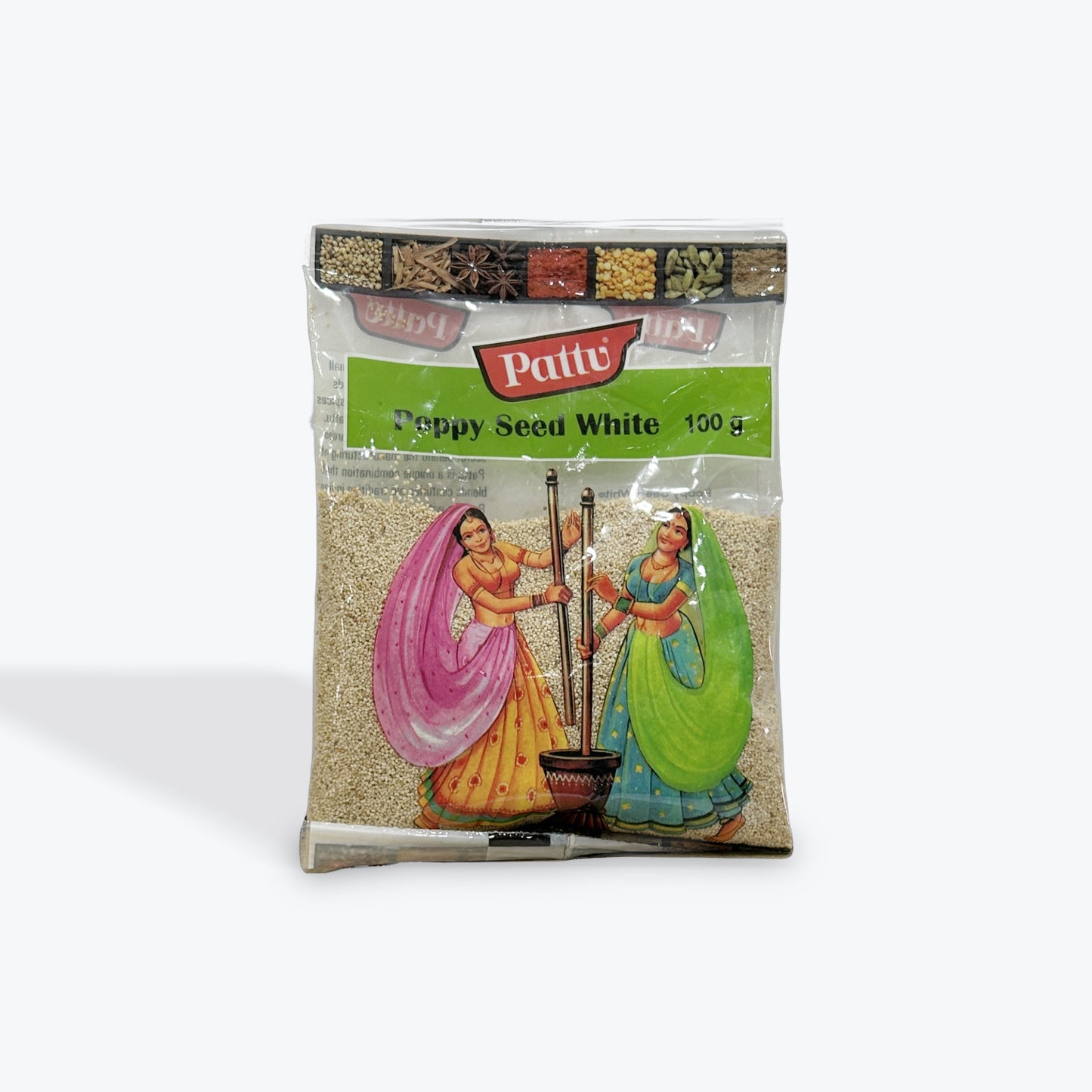 Pattu Poppy Seed White