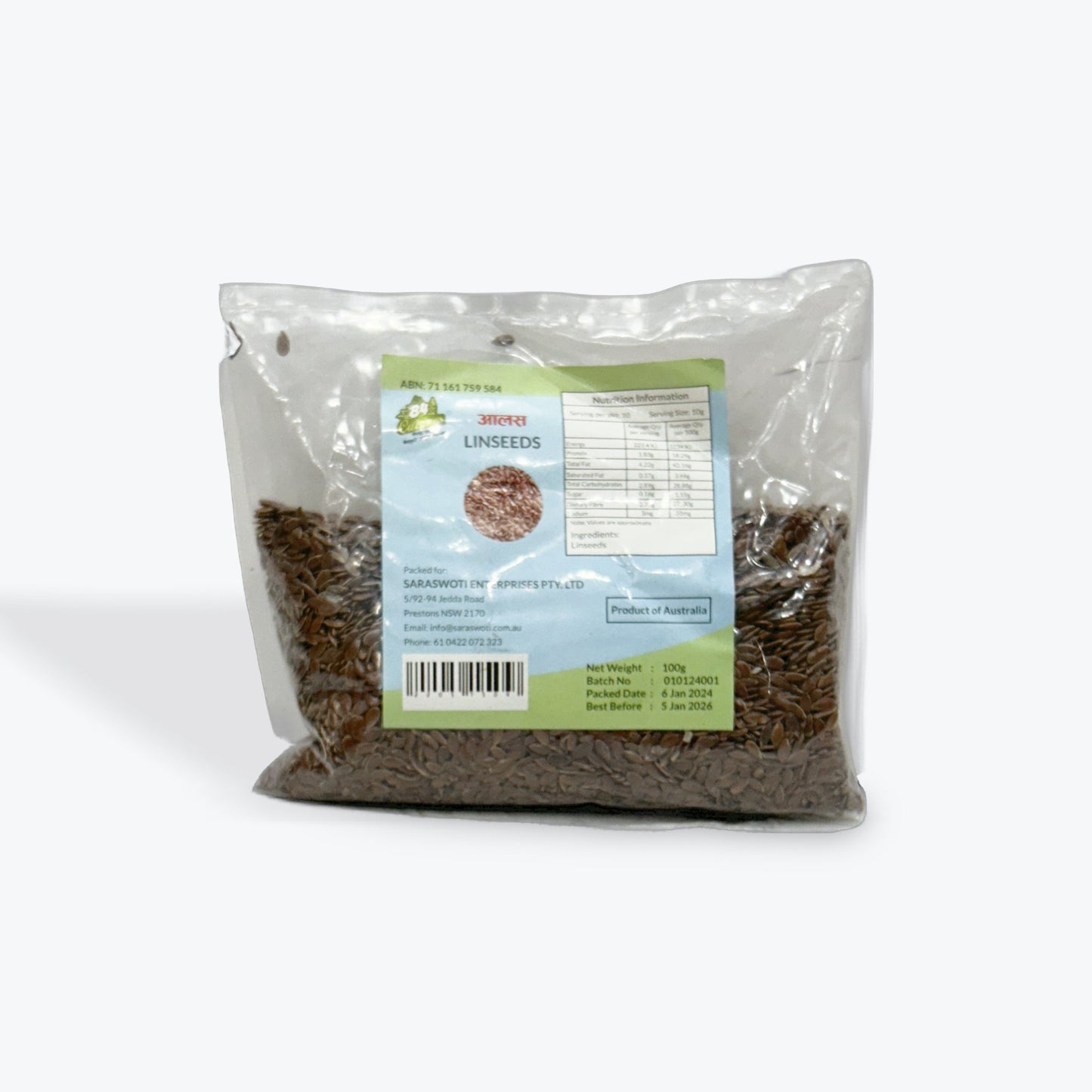 Saraswoti Enterprises PTY LTD 84 Cuisines Linseeds