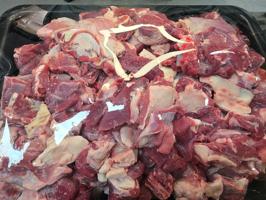 Goat meat skin off